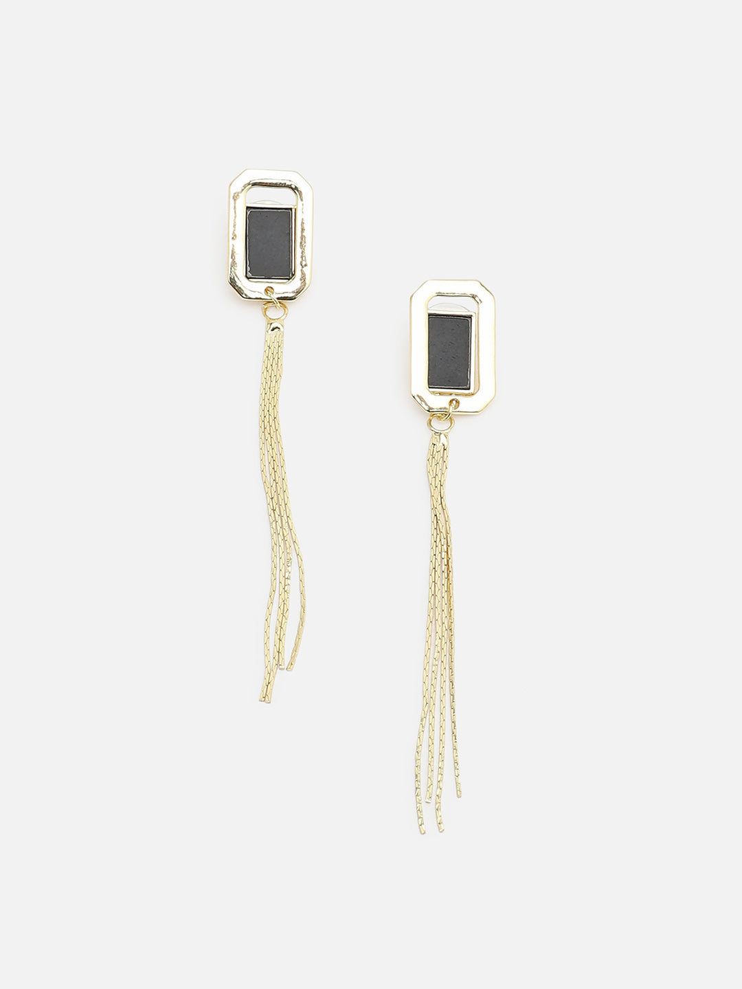 Gold Plated Party Designer Stone Drop Earring For Women