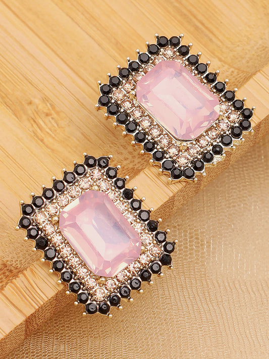 Gold Plated Party Designer Stone Stud For Women