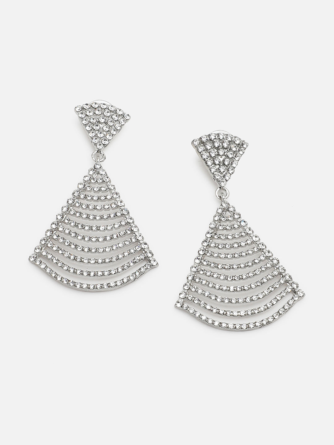 Gold Plated Party Designer Stone Drop Earring For Women
