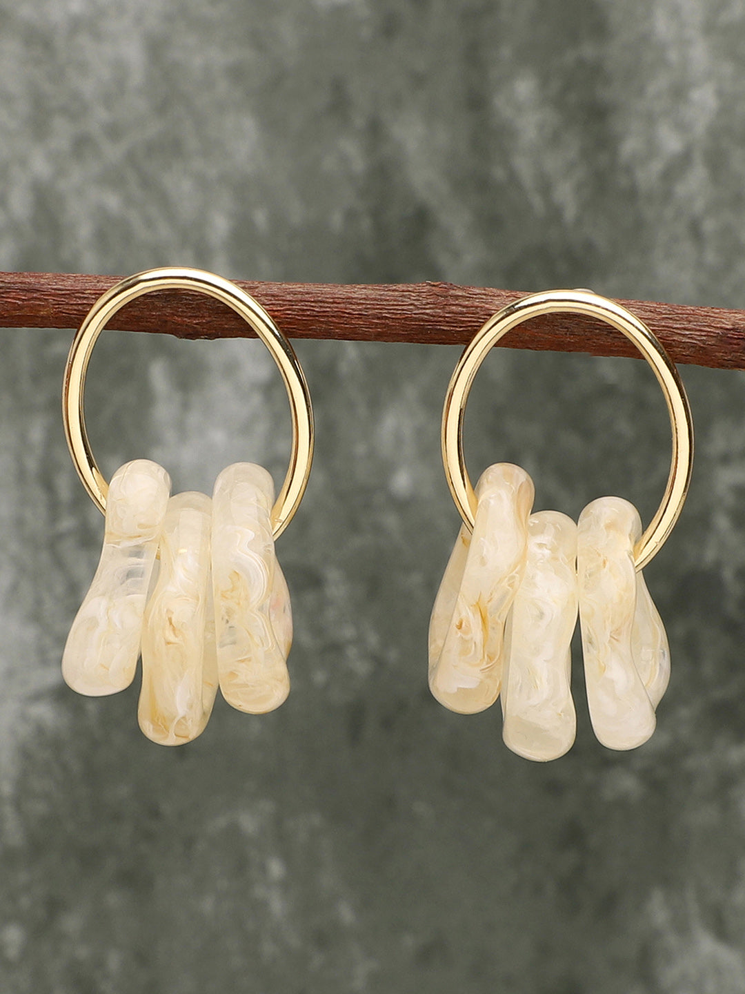 Gold Plated Party Designer Stone Drop Earring For Women