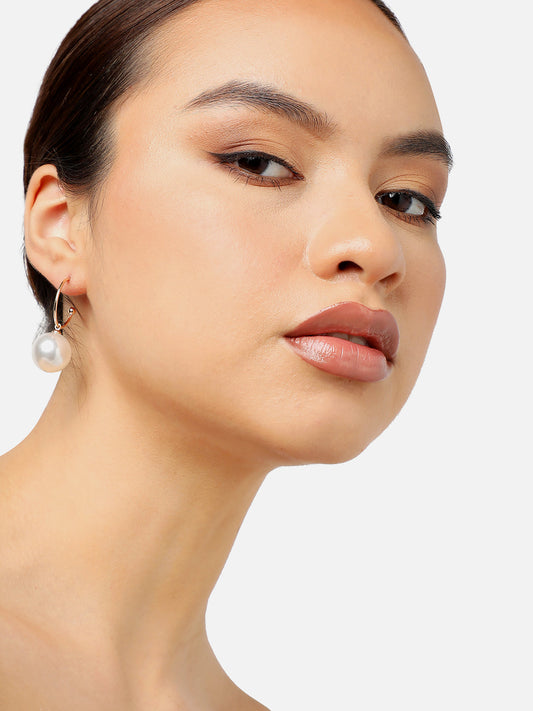 Gold Plated Party Pearls Drop Earring For Women