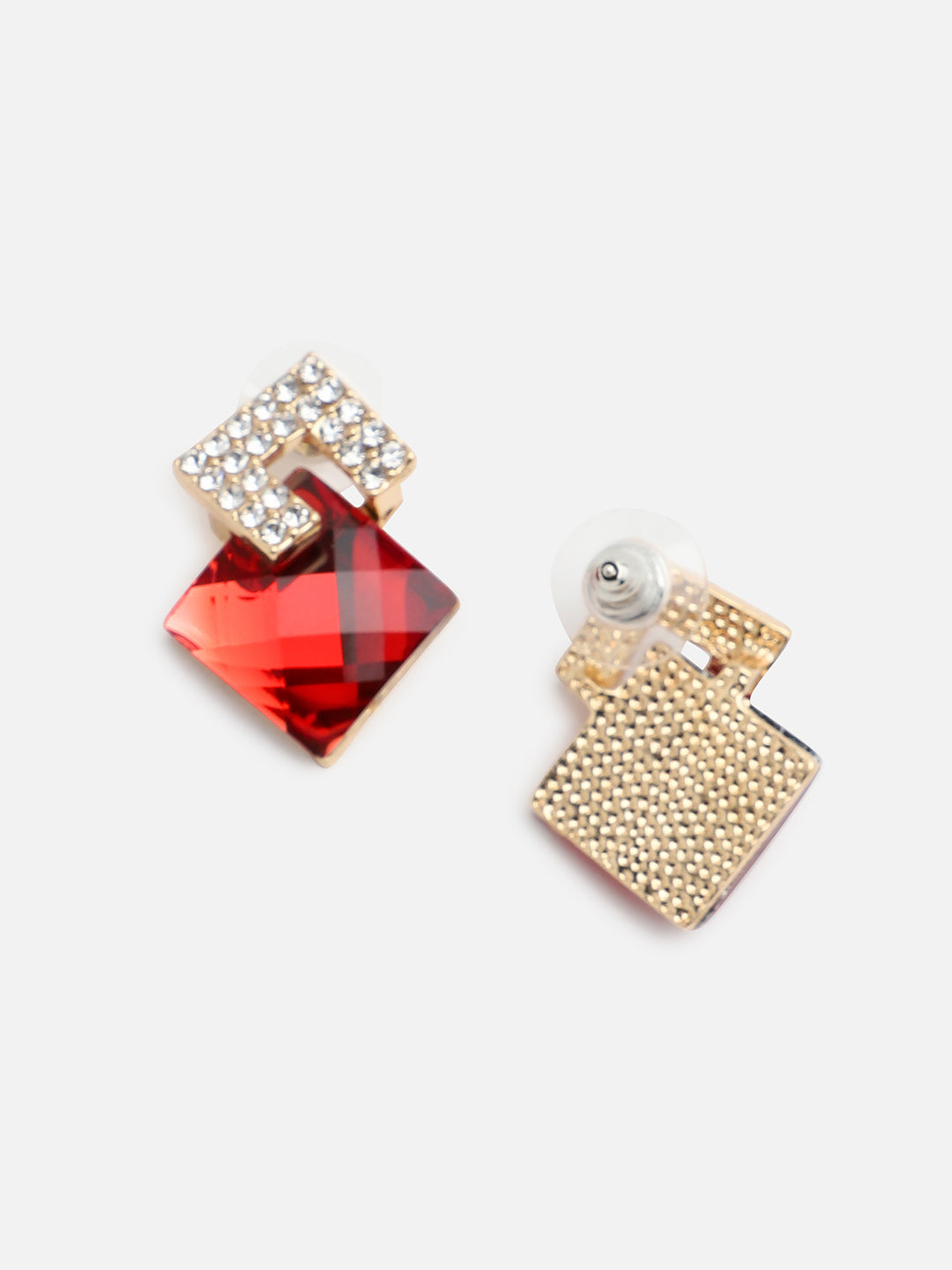 Gold Plated Party Designer Stone Drop Earring For Women