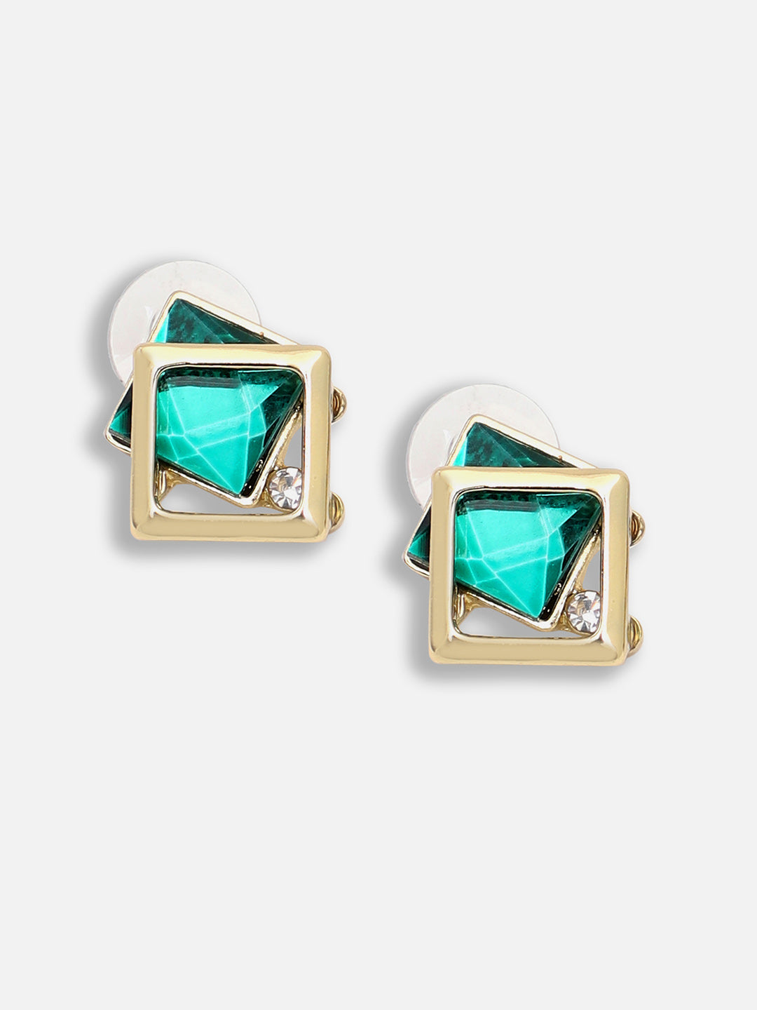 Gold Plated Party Designer Stone Stud For Women
