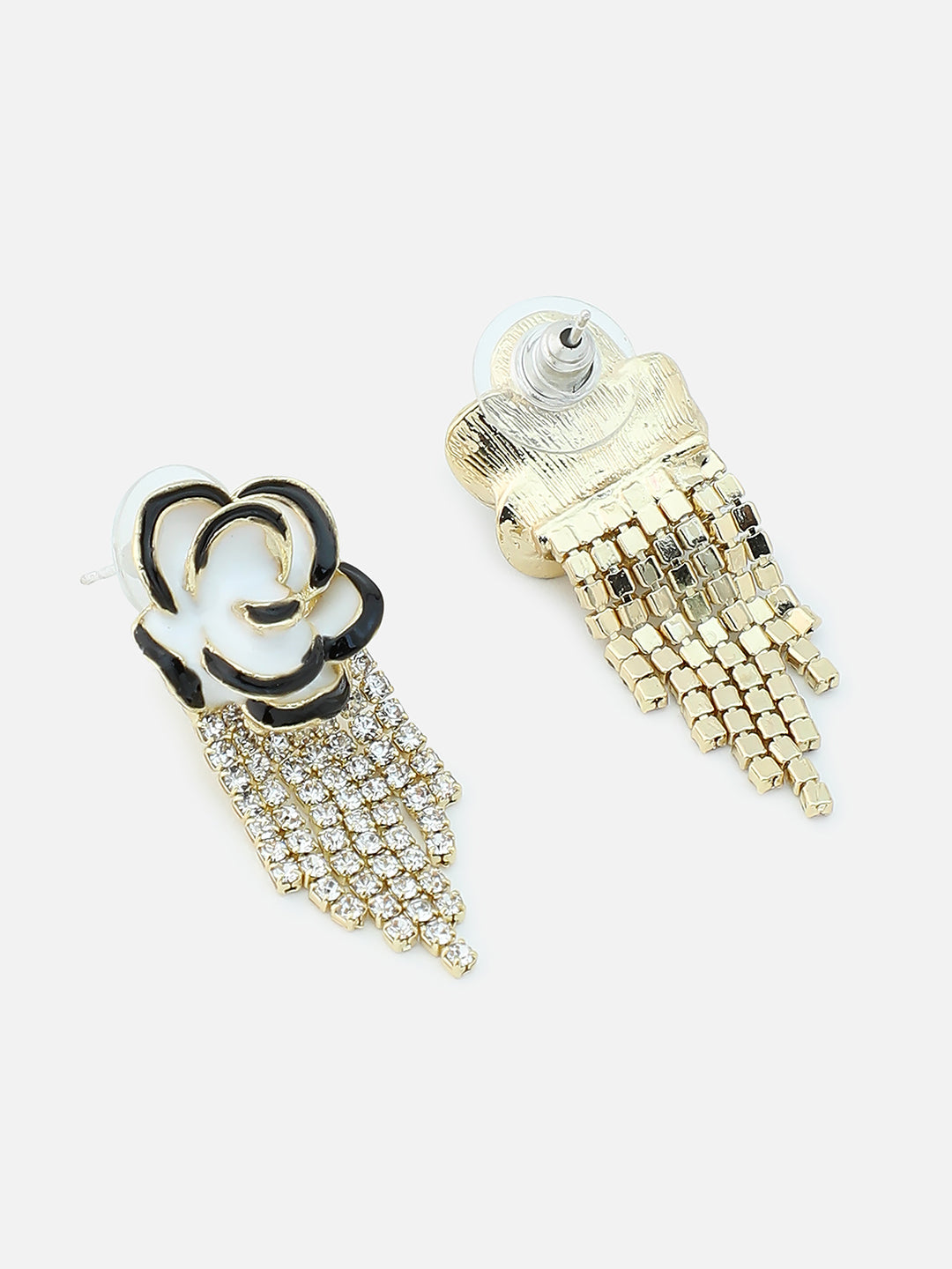Gold Plated Party Designer Stone Drop Earring For Women