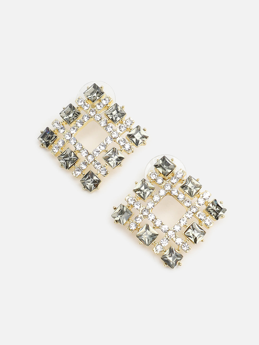 Gold Plated Party Designer Stone Stud For Women