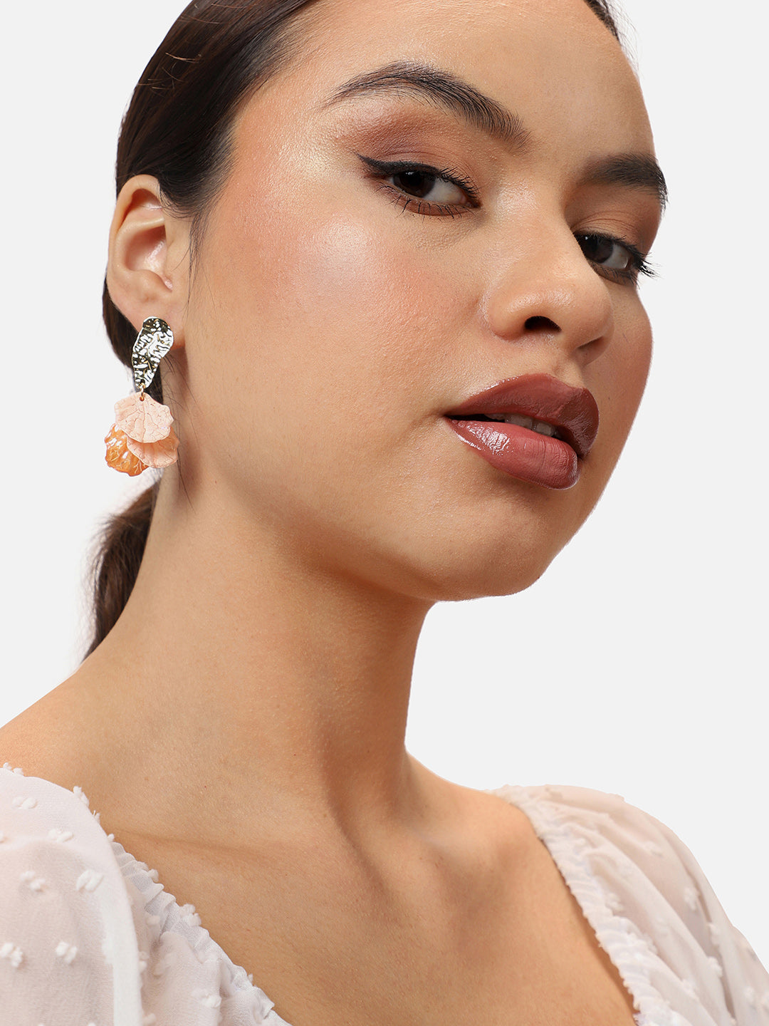 Gold Plated Party Designer Stone Drop Earring For Women