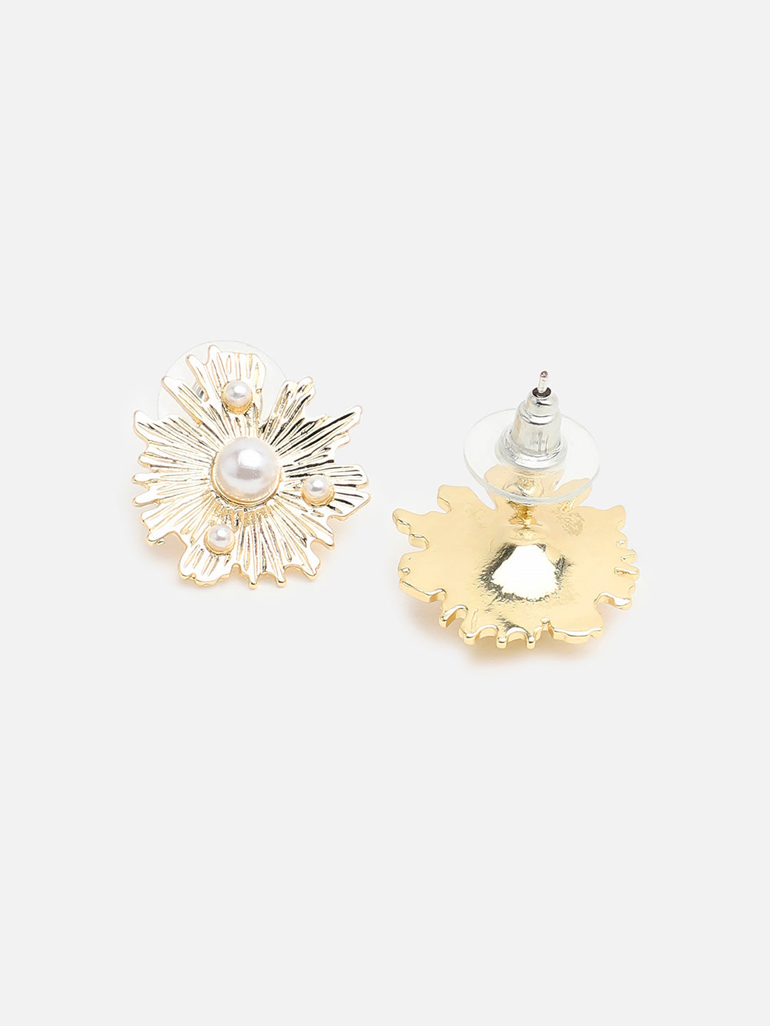 Gold Plated Party Pearls Stud For Women