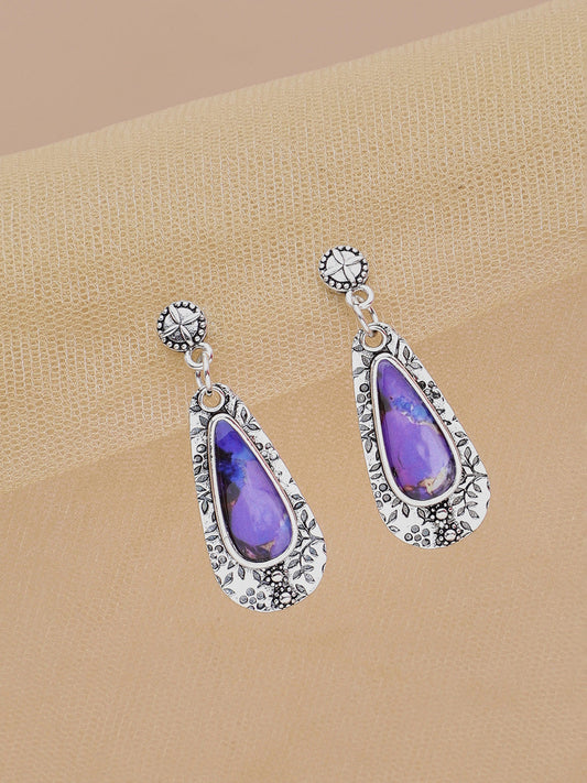 Gold Plated Party Designer Stone Drop Earring For Women