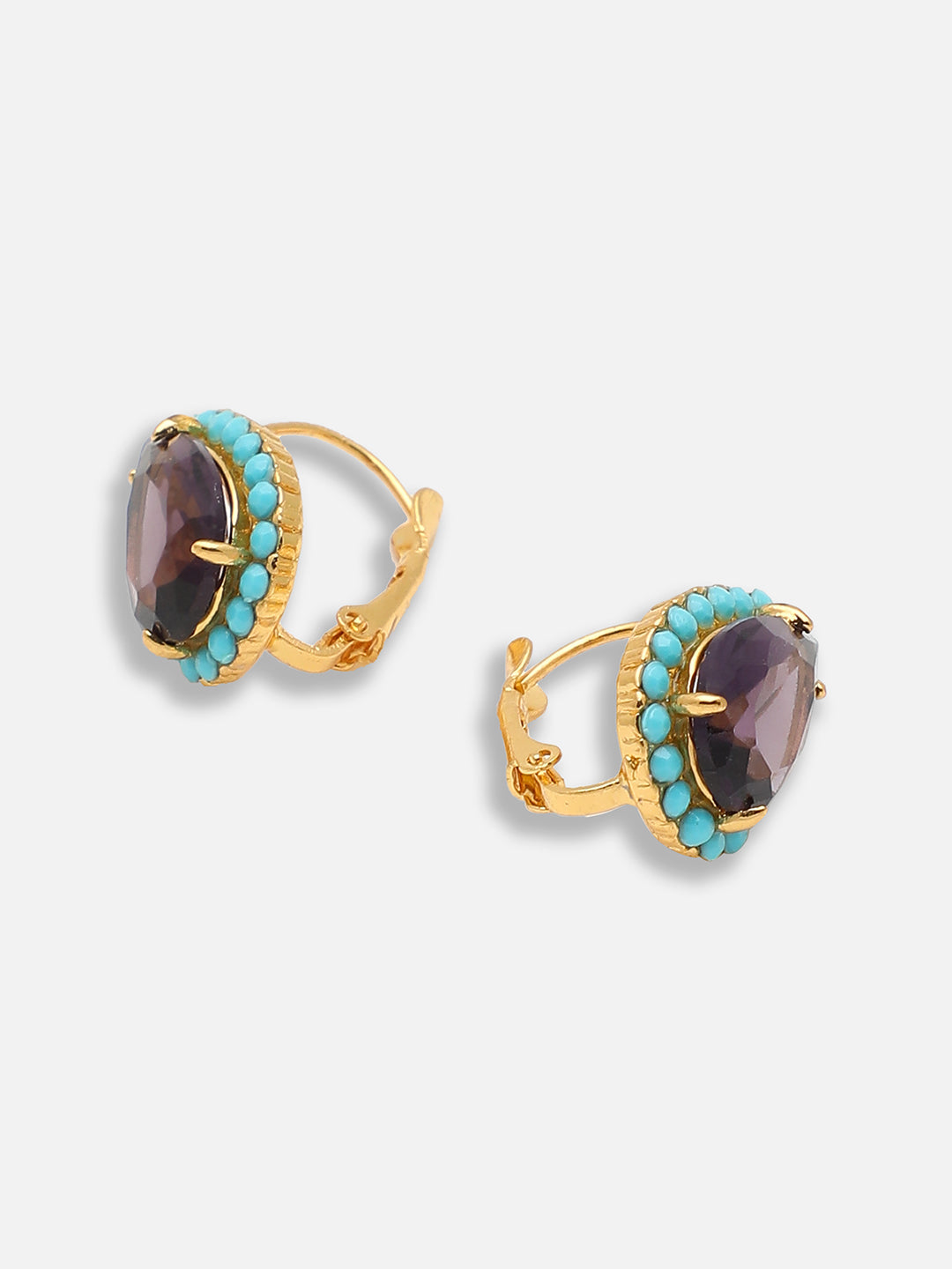 Gold Plated Party Designer Stone Drop Earring For Women