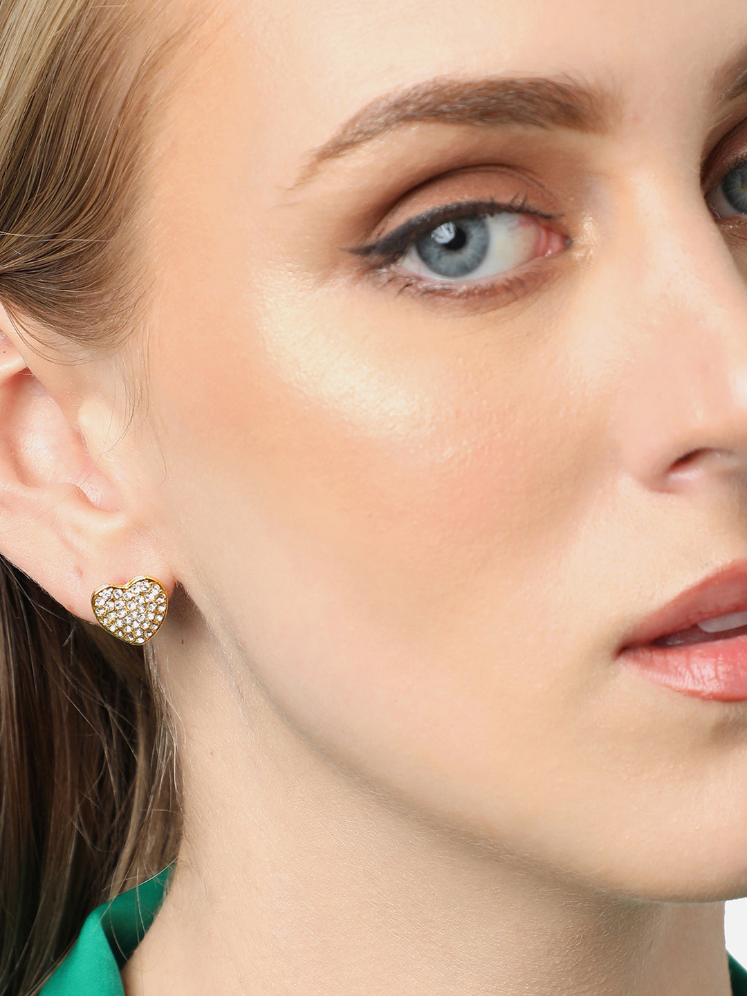 Gold Plated Party Designer Stone Stud For Women