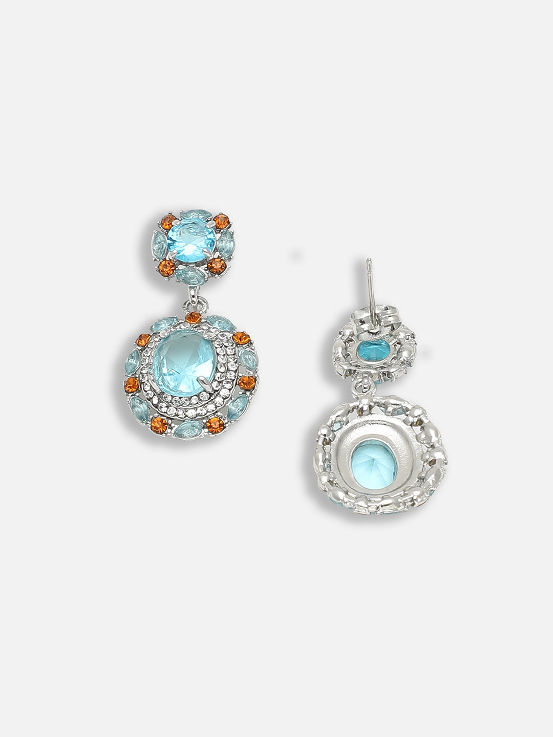 Gold Plated Party Designer Stone Drop Earring For Women