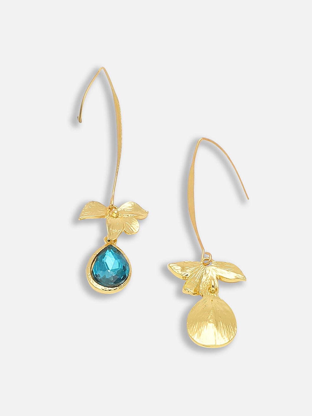 Gold Plated Party Designer Stone Drop Earring For Women