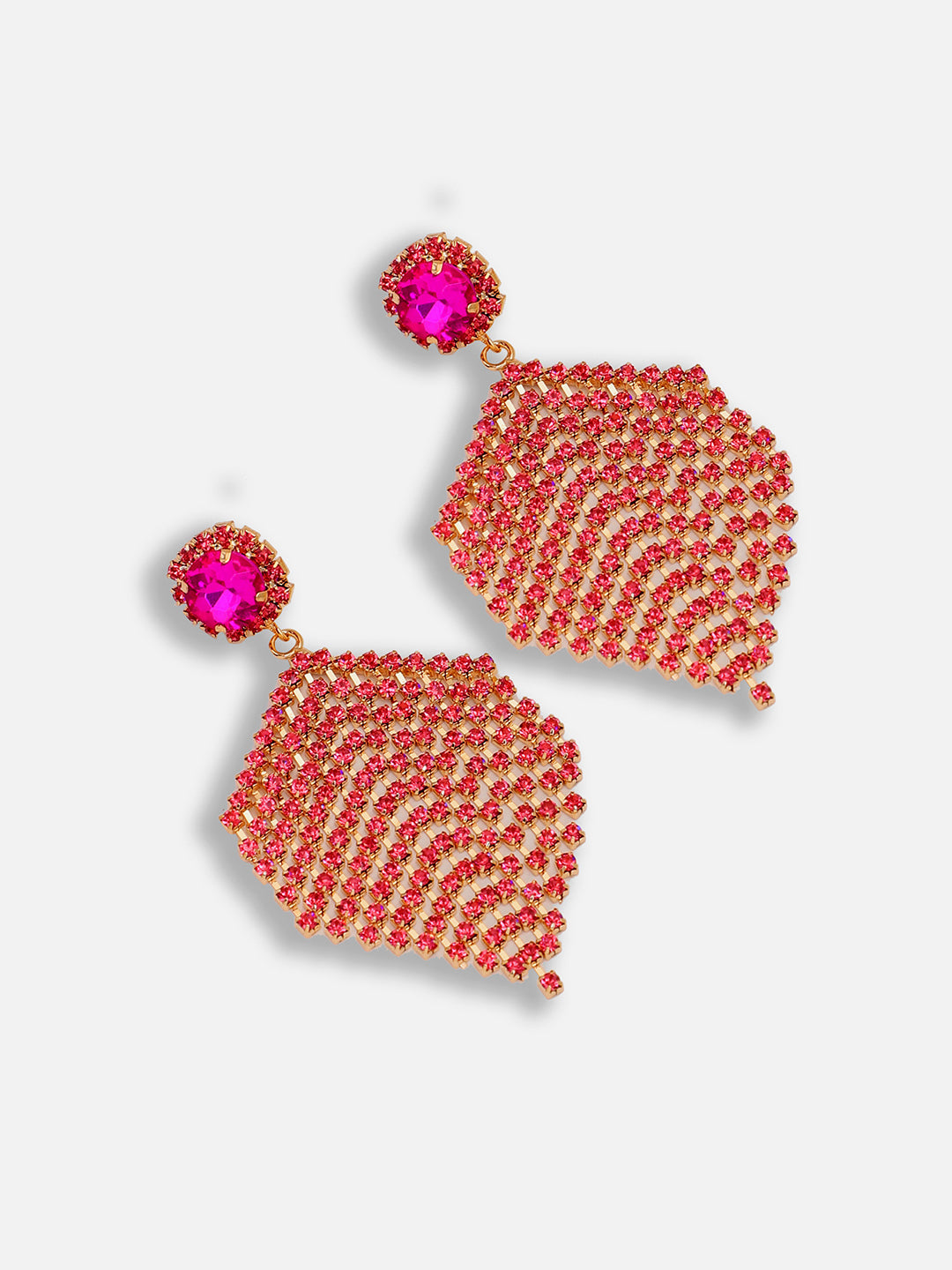 Gold Plated Party Designer Stone Drop Earring For Women