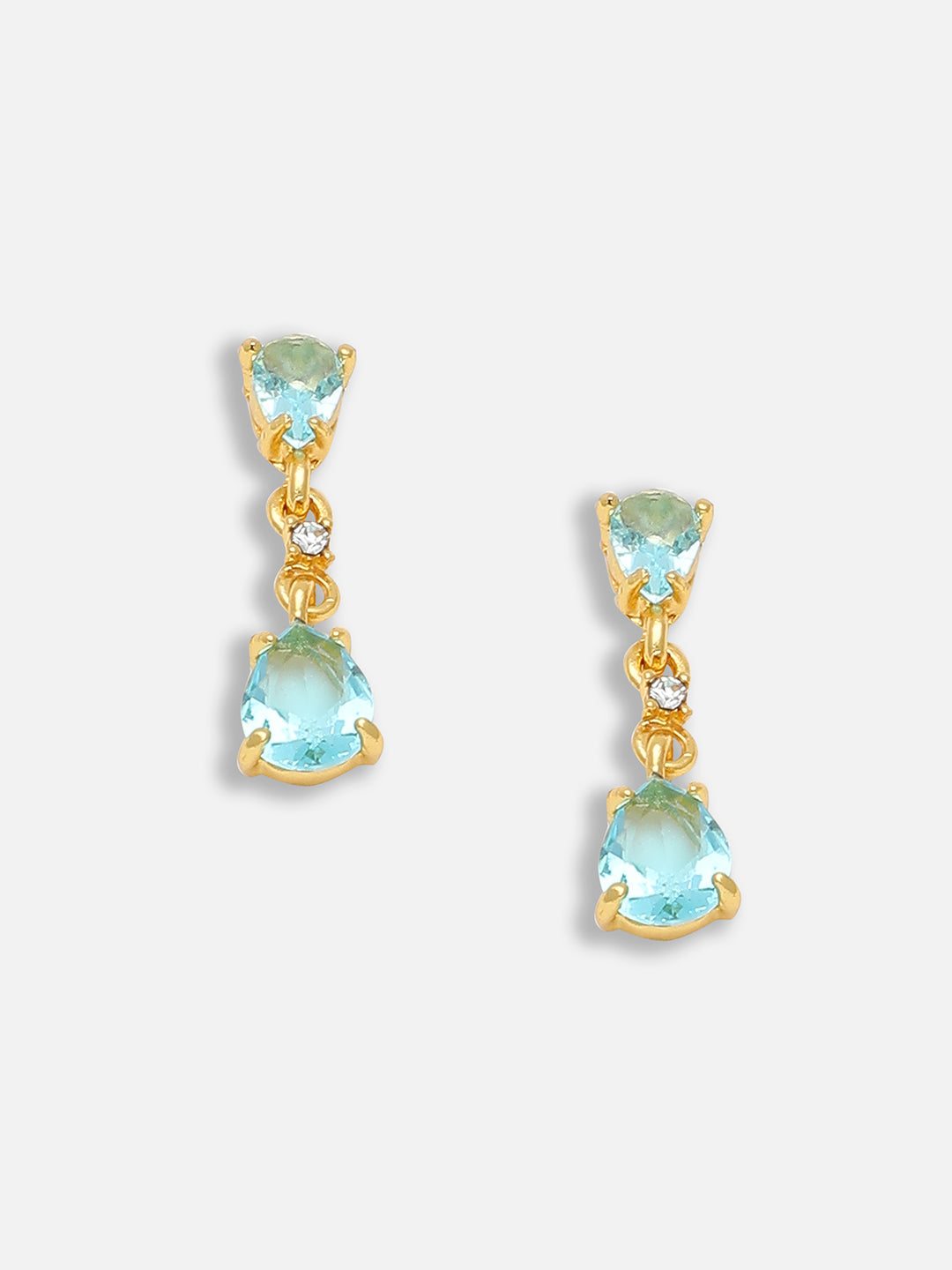 Gold Plated Party Designer Stone Drop Earring For Women