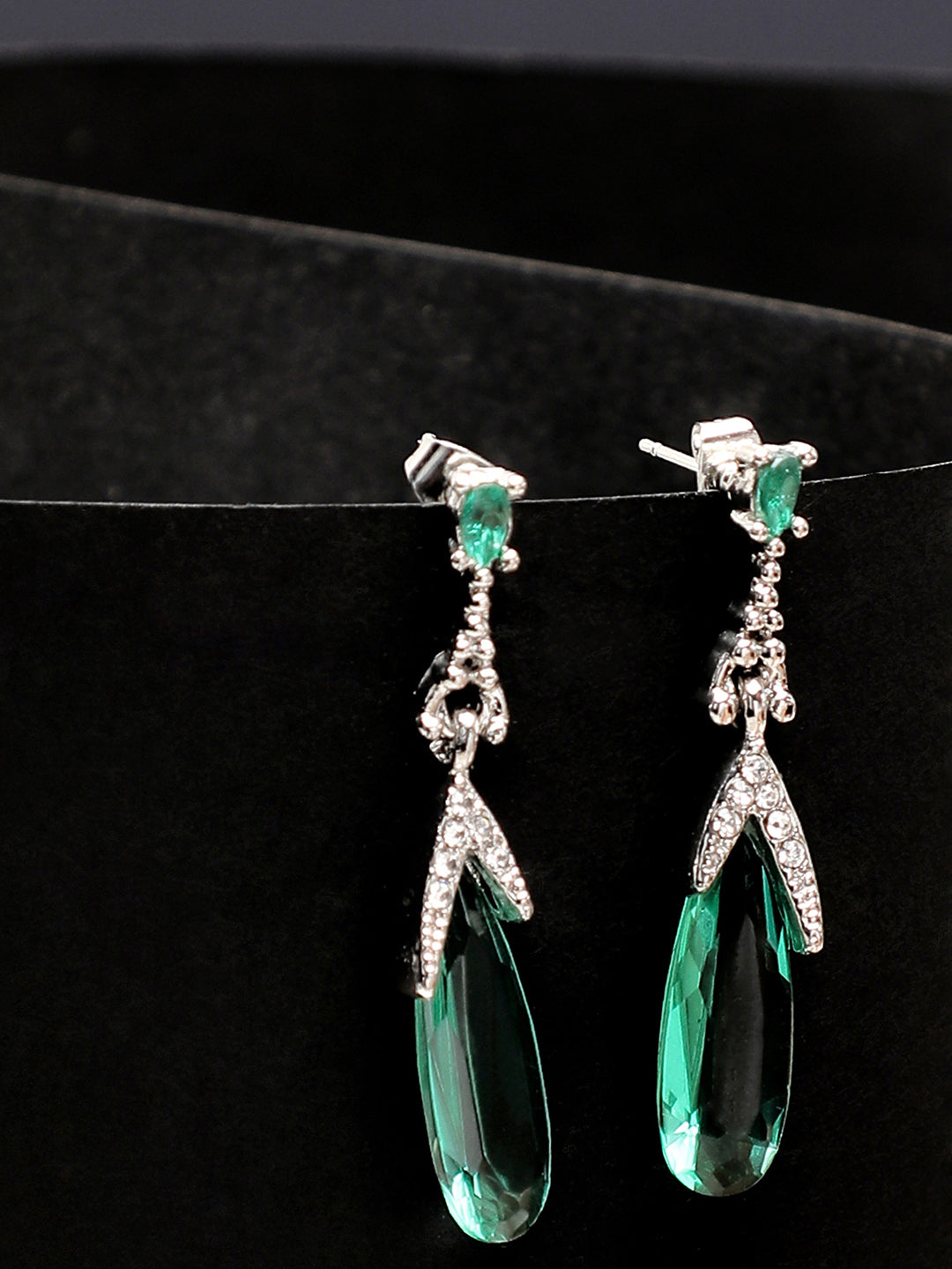Gold Plated Party Designer Stone Drop Earring For Women