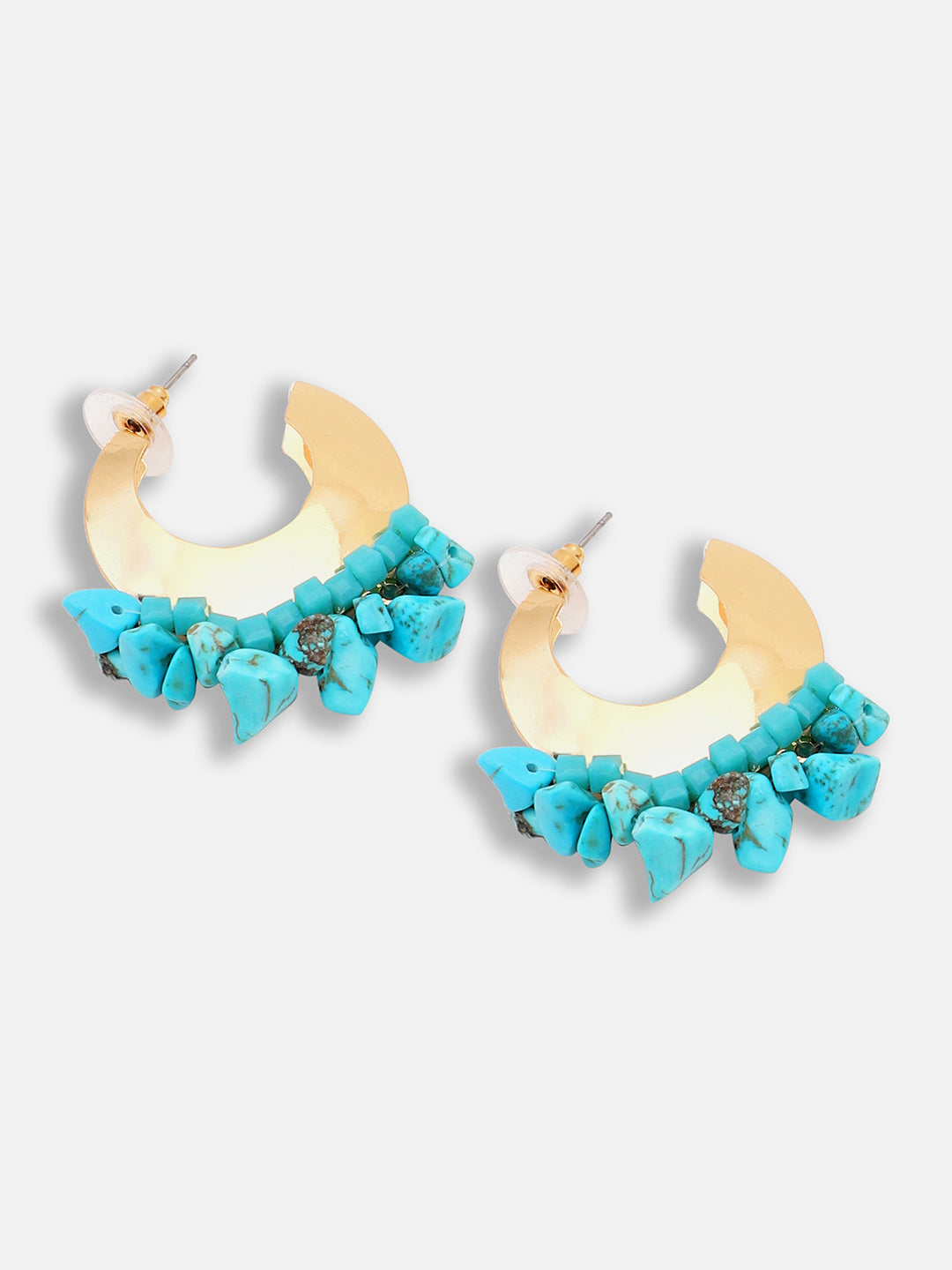 Gold Plated Party Designer Stone Drop Earring For Women