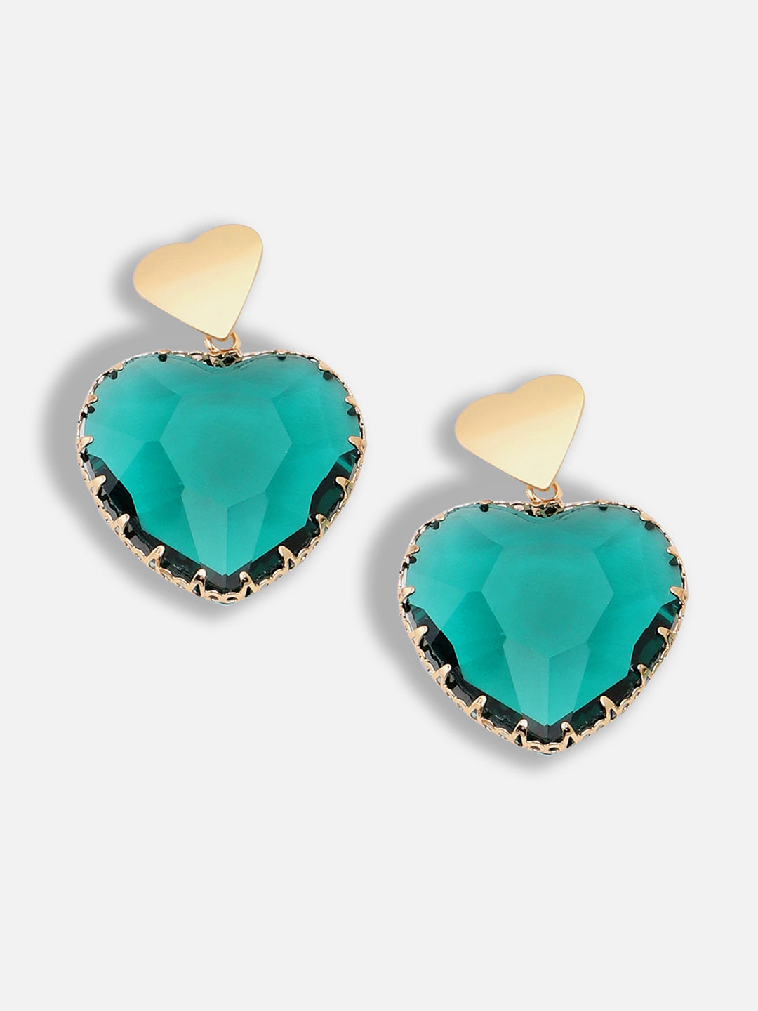 Gold Plated Party Designer Stone Drop Earring For Women