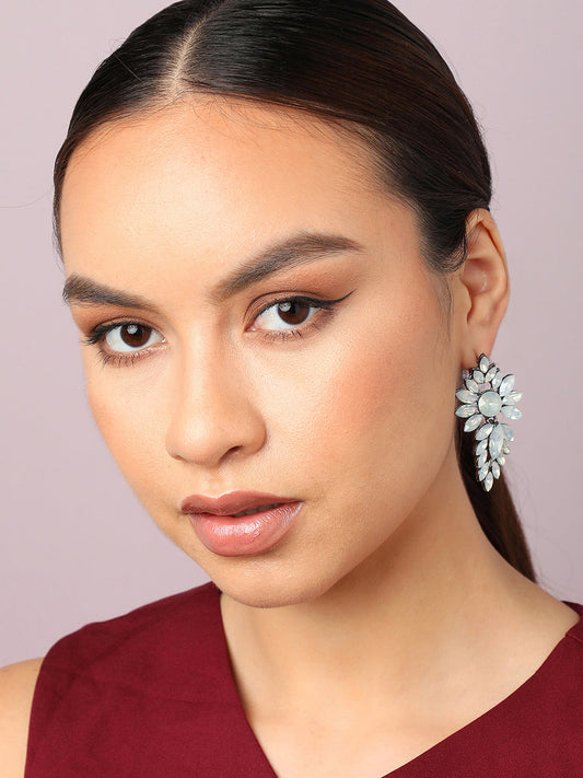 Gold Plated Party Designer Stone Drop Earring For Women