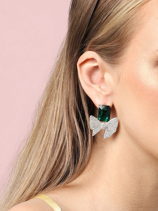 Gold Plated Party Designer Stone Stud For Women