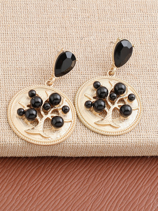 Gold Plated Party Designer Stone Drop Earring For Women