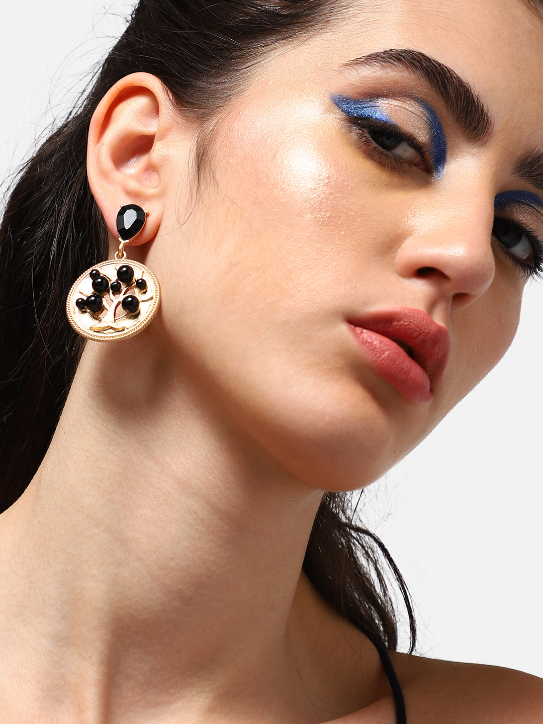 Gold Plated Party Designer Stone Drop Earring For Women