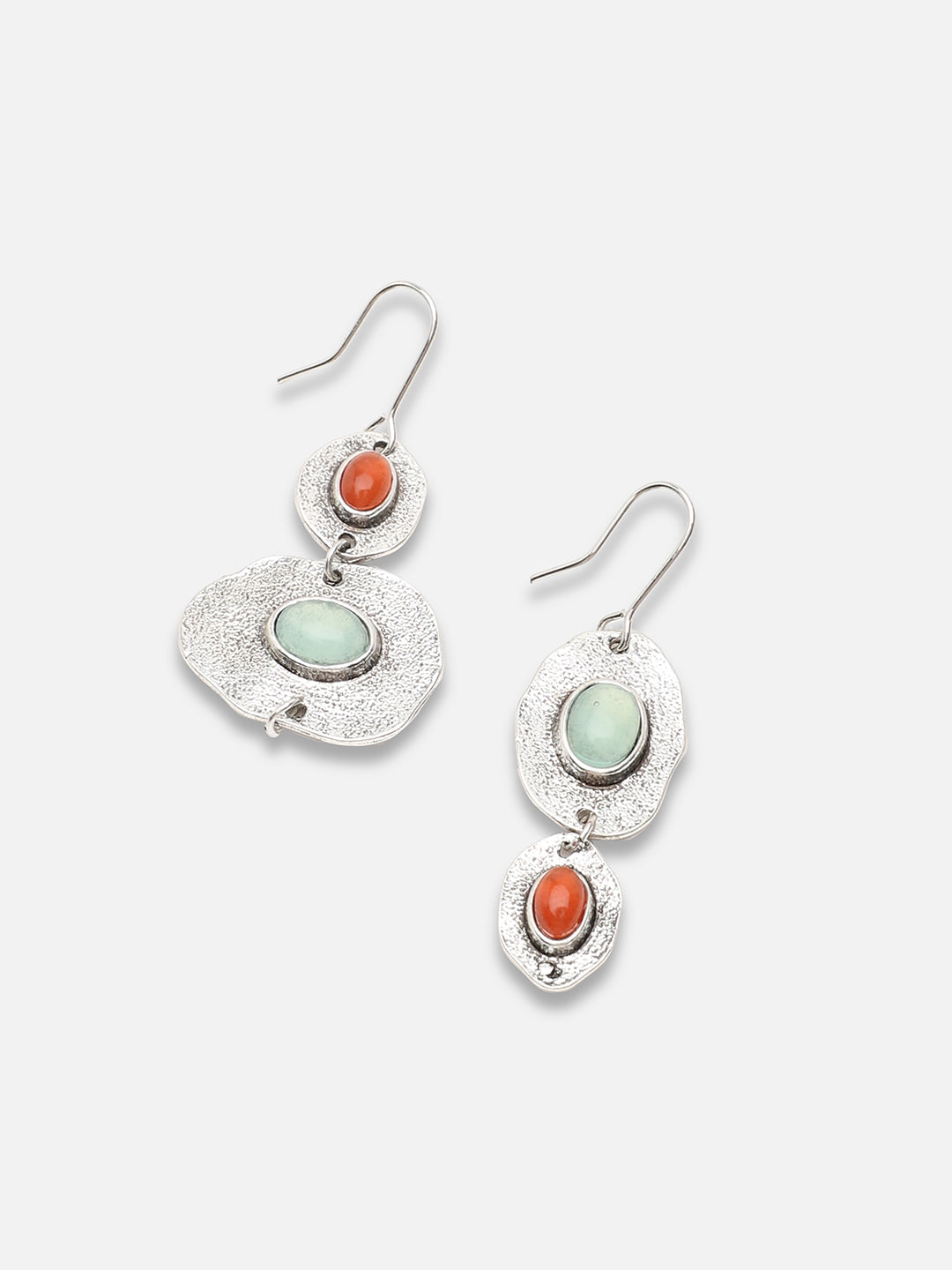 GOLD PLATED PARTY DESIGNER STONE DROP EARRING FOR WOMEN