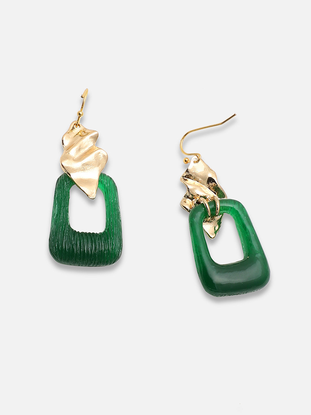 GOLD PLATED PARTY DESIGNER STONE DROP EARRING FOR WOMEN