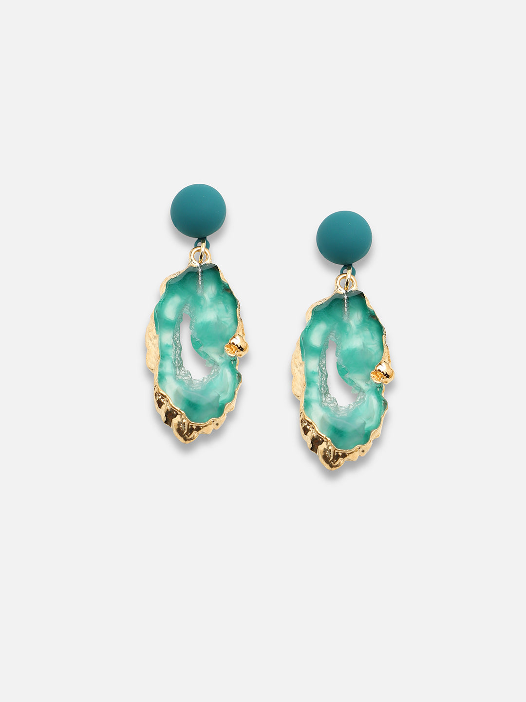 Gold Plated Party Designer Stone Drop Earring For Women
