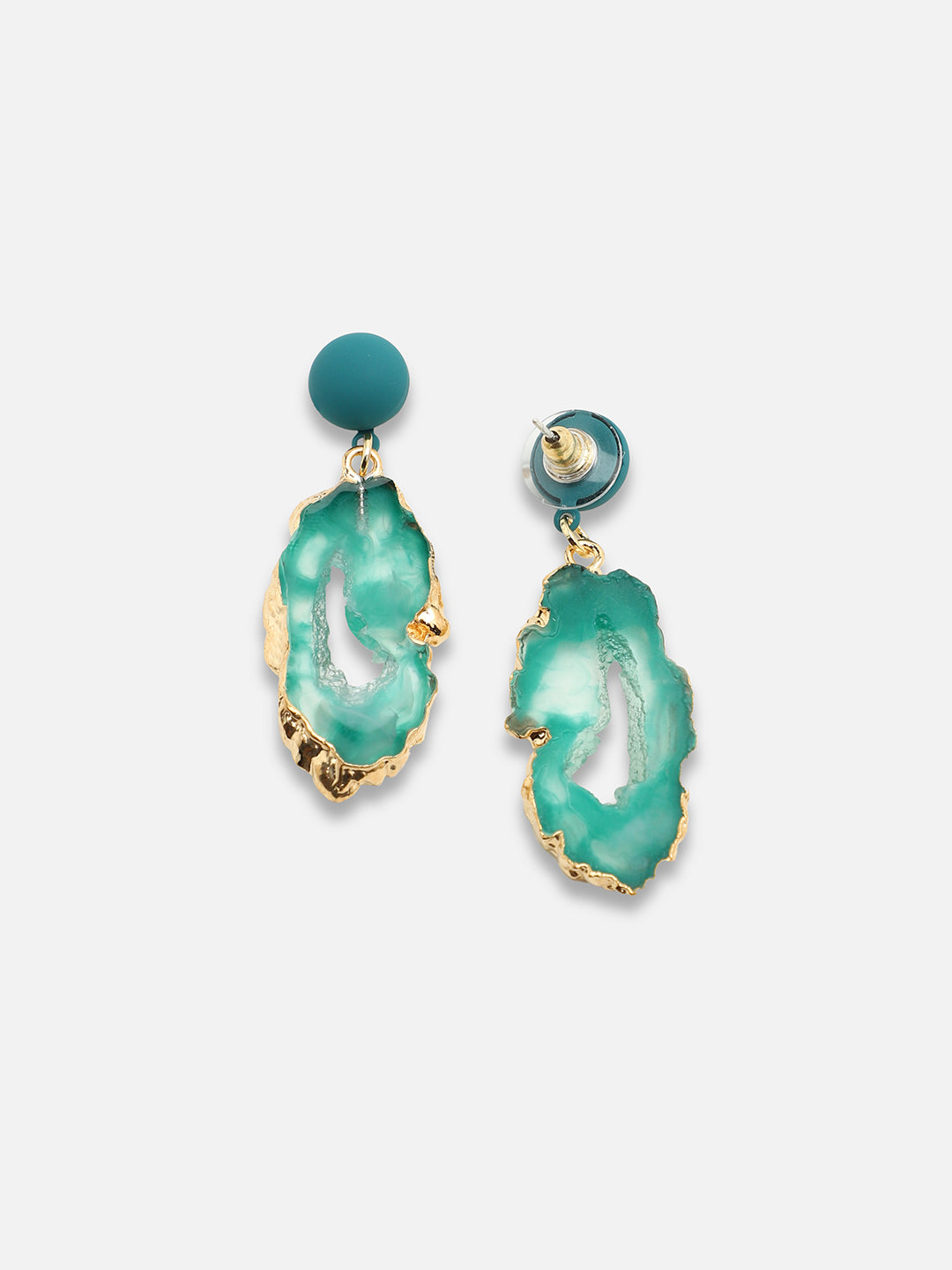 Gold Plated Party Designer Stone Drop Earring For Women