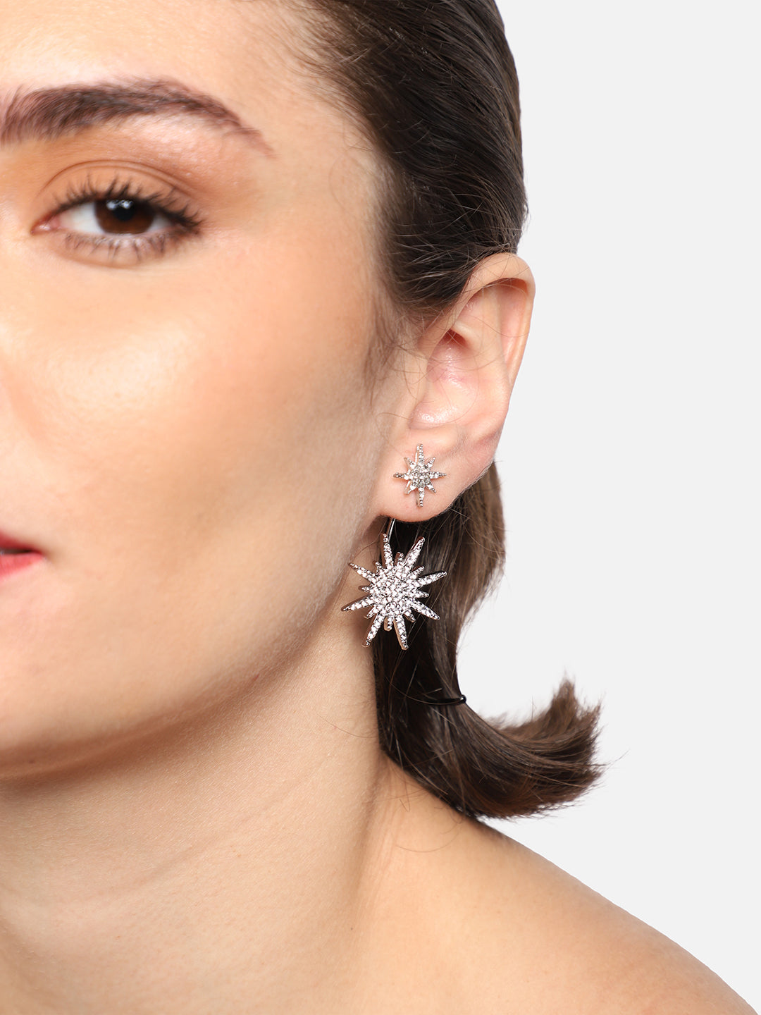 Gold Plated Party Designer Stone Drop Earring For Women