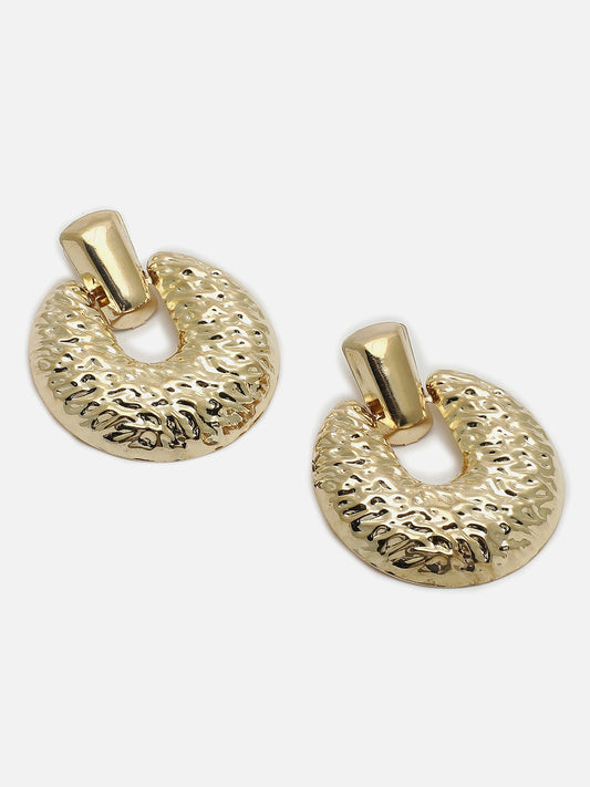 GOLD PLATED SNAKE DESIGN DROP EARRINGS FOR WOMEN