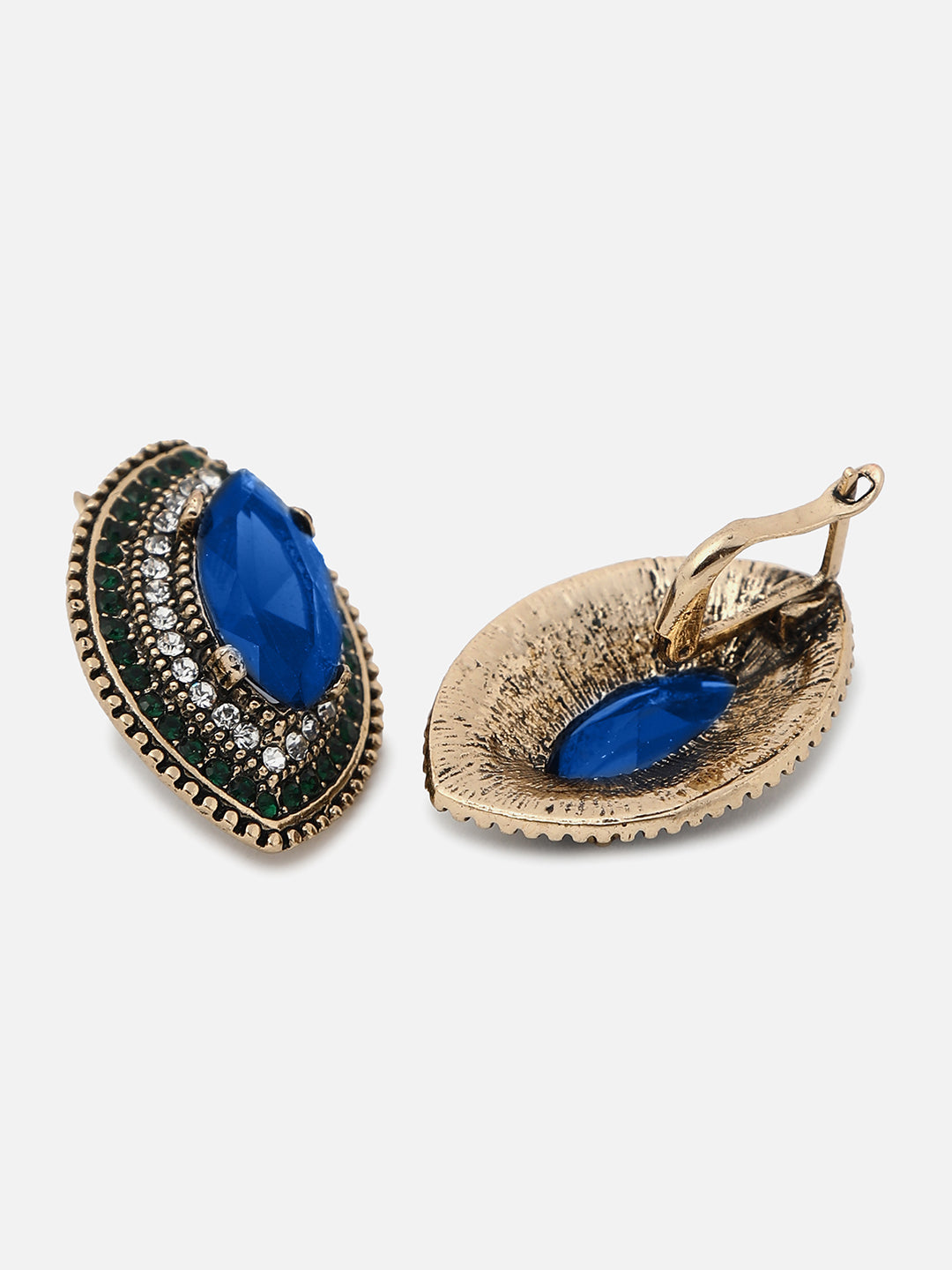 Gold Plated Designer Stone Stud