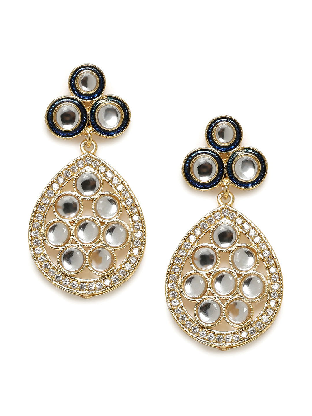 AMERICAN DIAMOND BROOCH MALA & EARRING SET