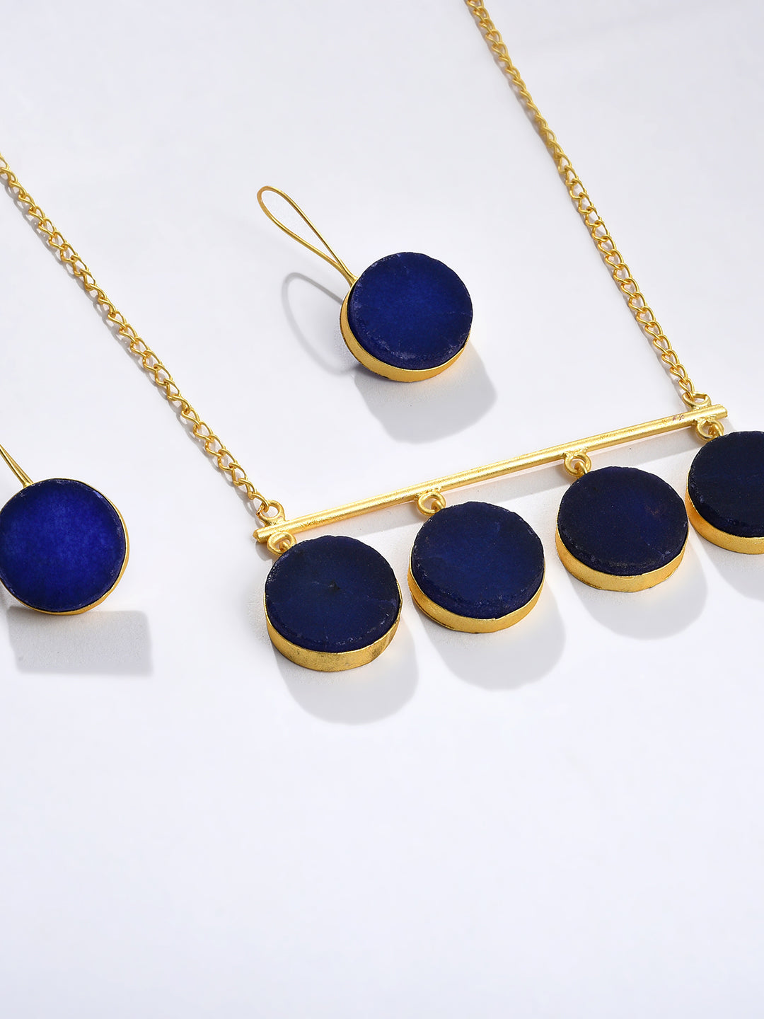 BLUE DROP CHAIN NECKLACE