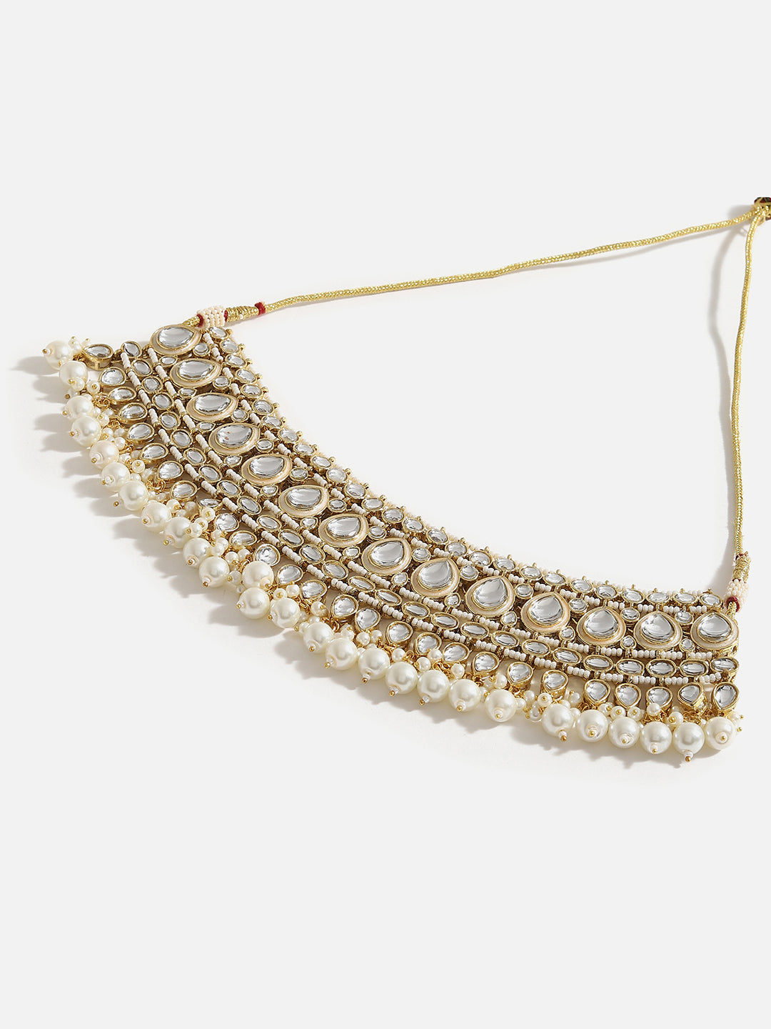 SOHI GOLD PLATED KUNDAN STONES JEWELLERY SET