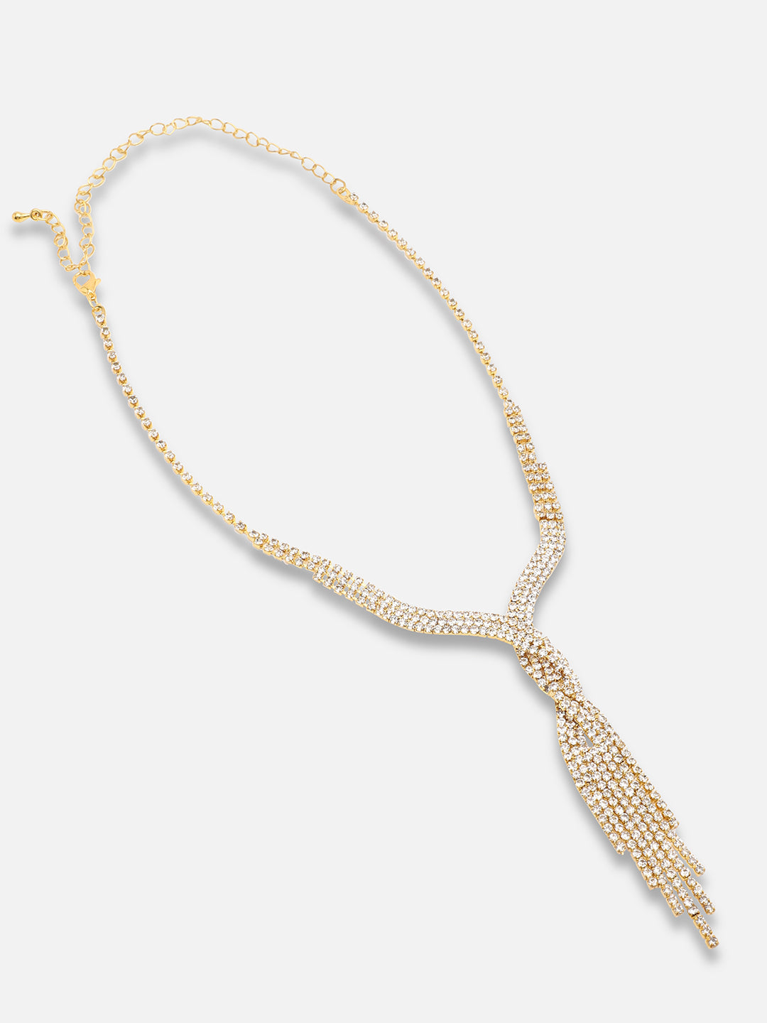 Gold Plated Party Designer Stone Necklace And Earring Set For Women