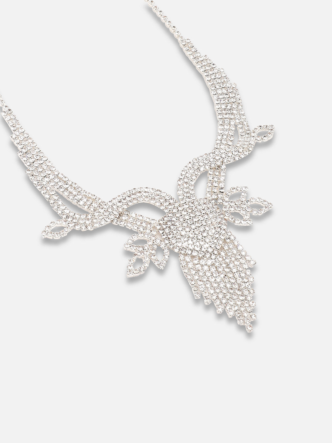 GOLD PLATED PARTY DESIGNER STONE NECKLACE AND EARRING SET FOR WOMEN