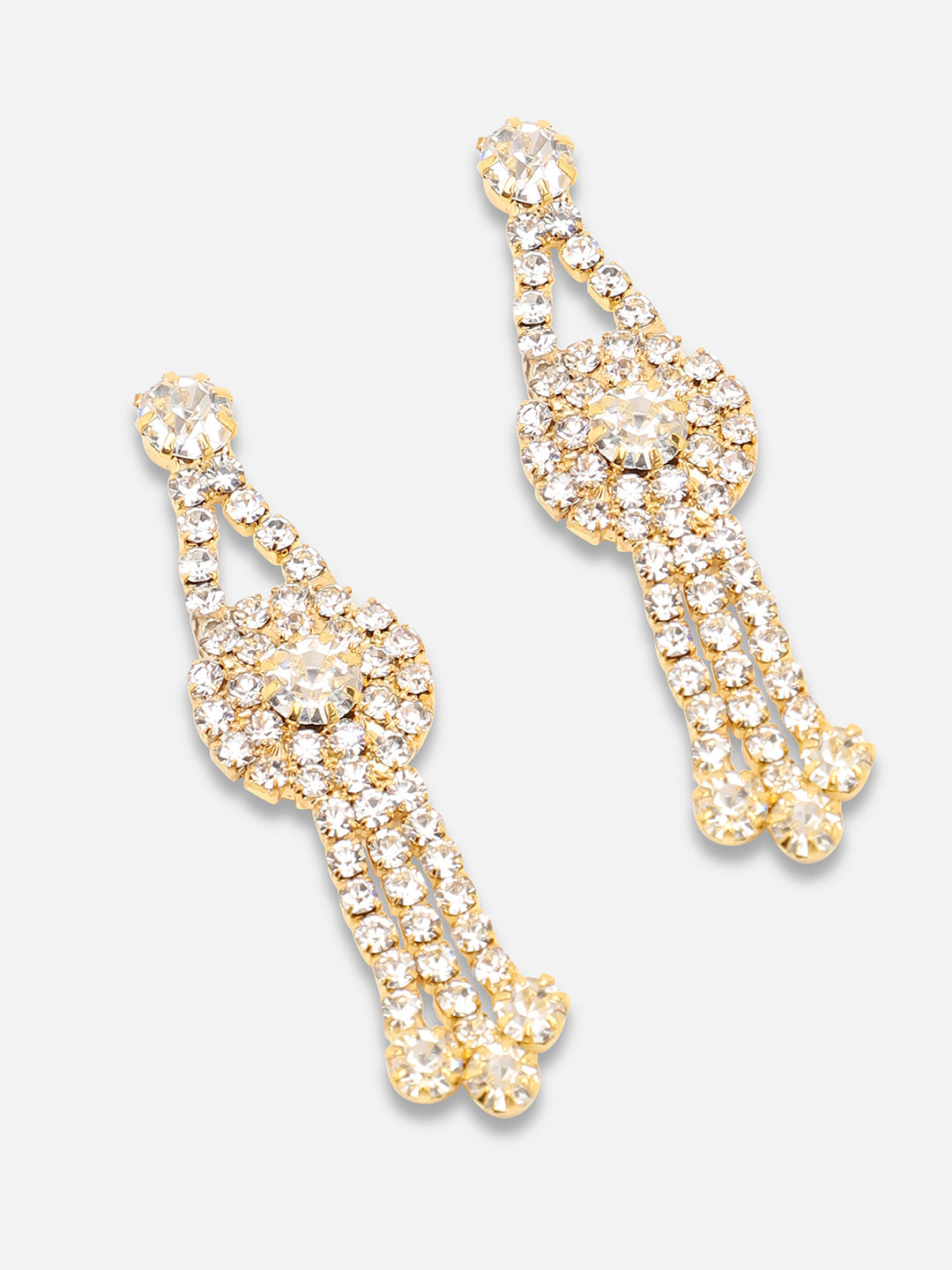 Gold Plated Party Designer Stone Necklace And Earring Set For Women