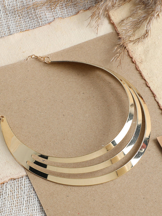 Gold Plated Party Designer Stone Necklace For Women