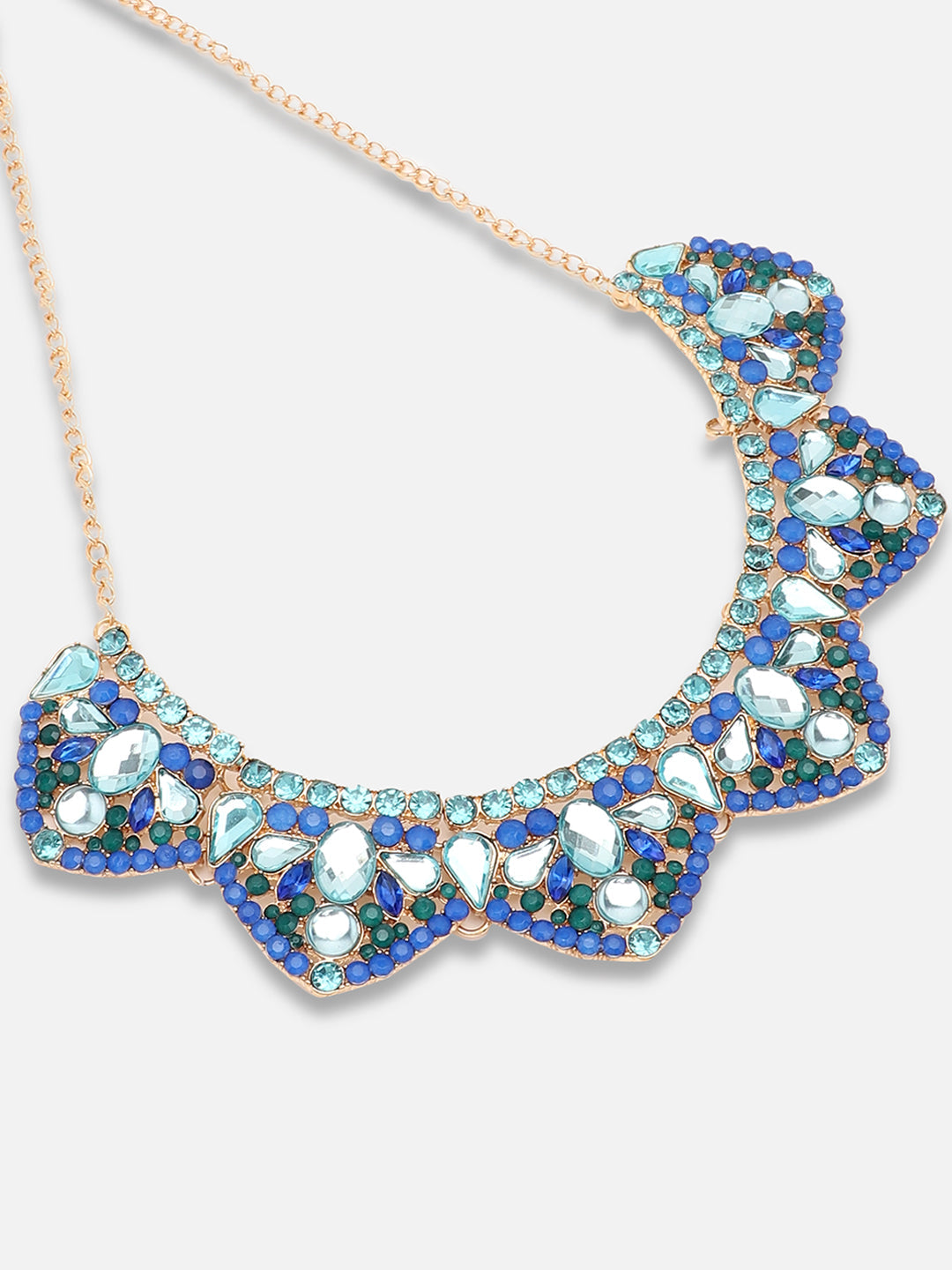 Gold Plated Party Designer Stone Necklace For Women
