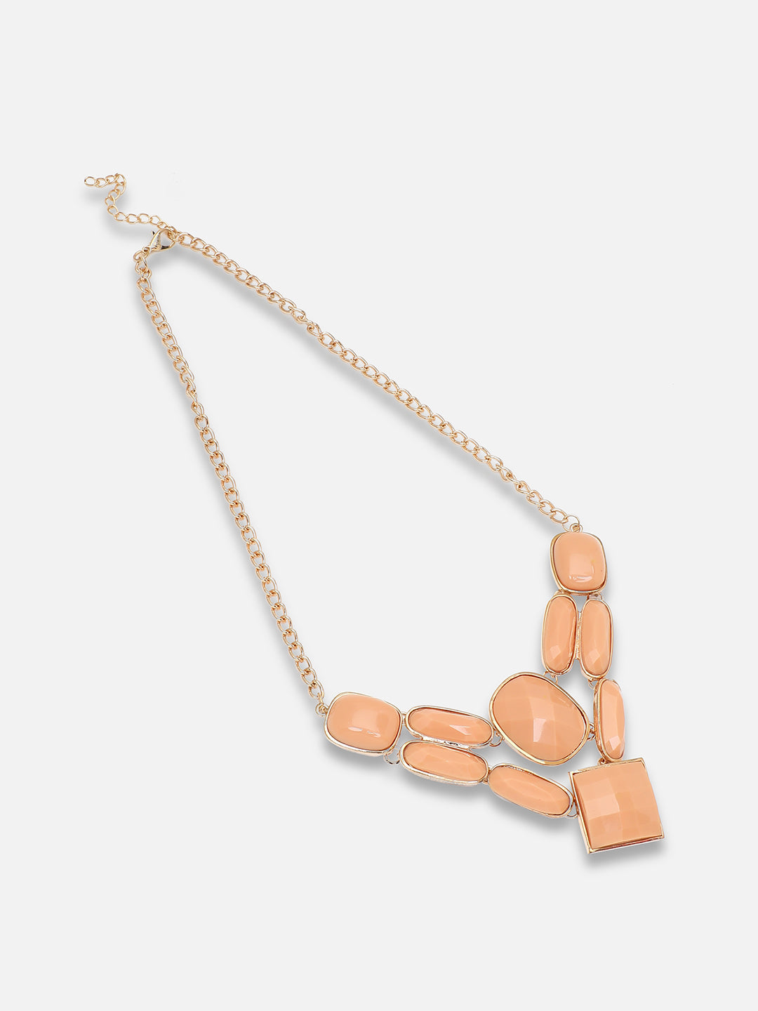 GOLD PLATED PARTY DESIGNER STONE NECKLACE FOR WOMEN
