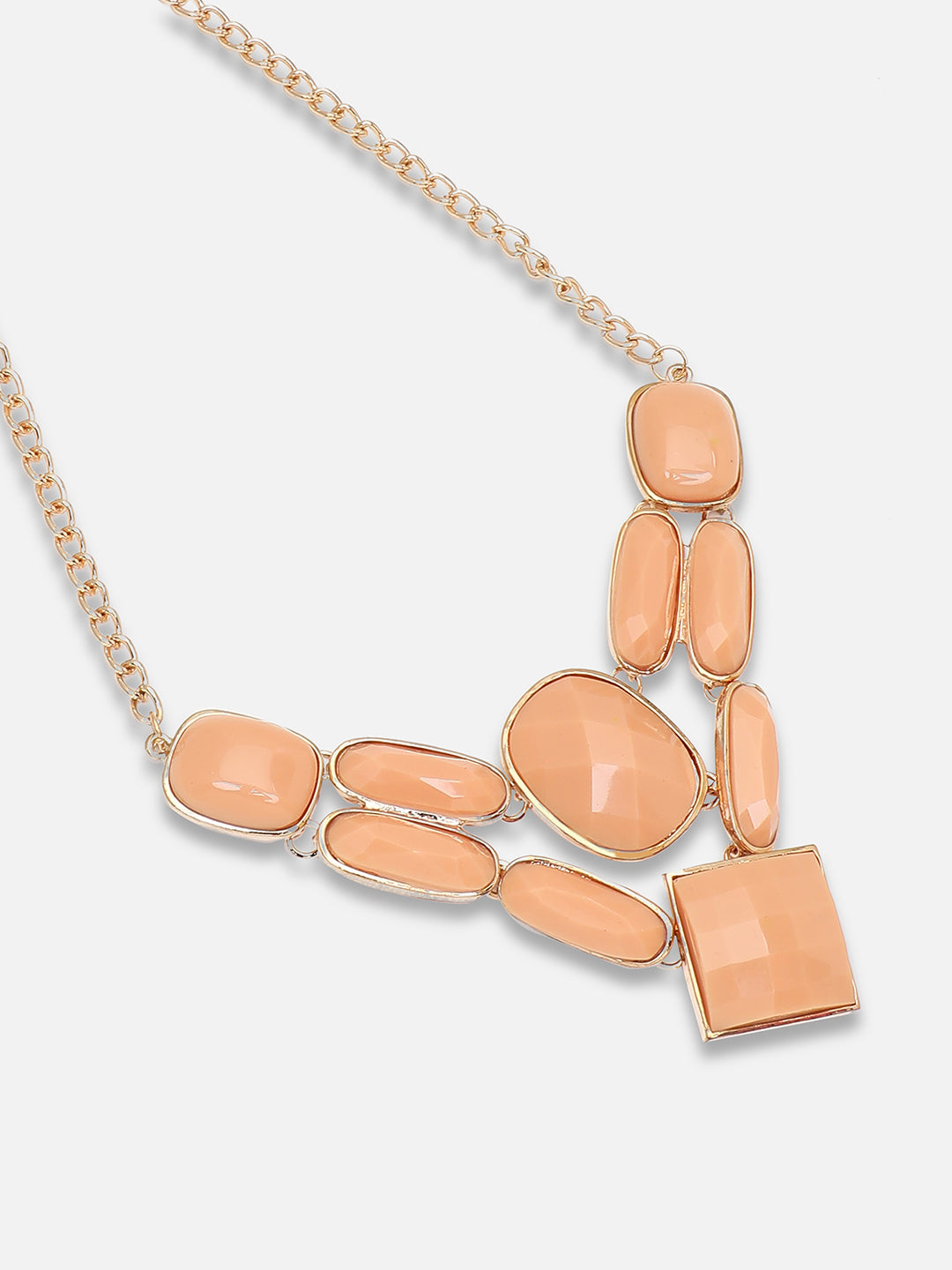GOLD PLATED PARTY DESIGNER STONE NECKLACE FOR WOMEN