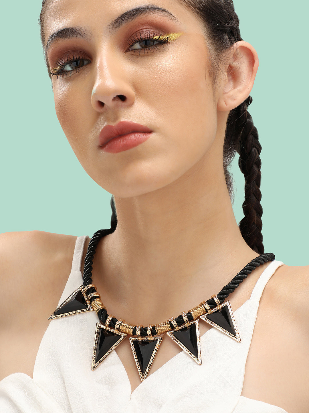 Gold Plated Party Designer Stone Necklace For Women
