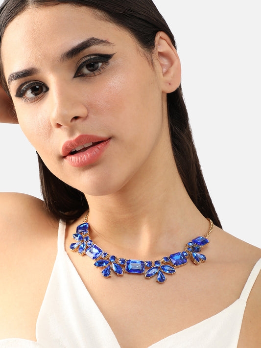 Gold Plated Party Designer Stone Necklace