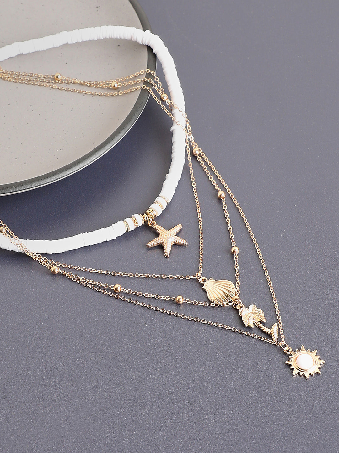 Multi Layered Gold Plated Necklace