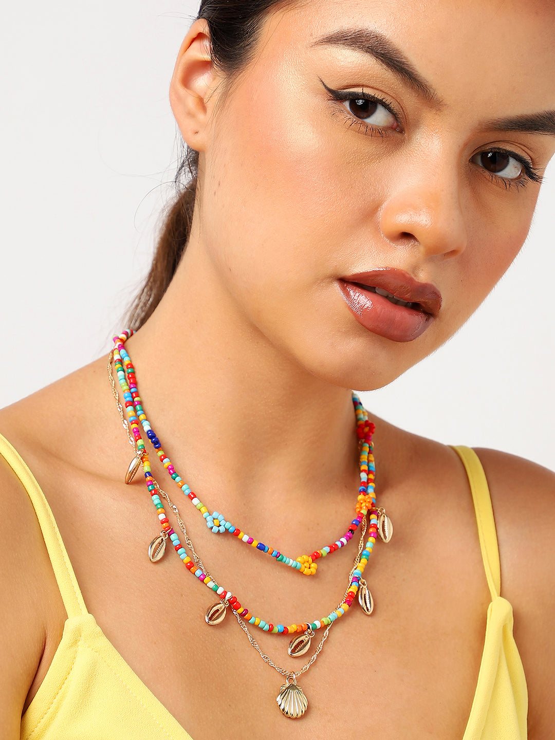 Multi Layered Gold Plated Necklace