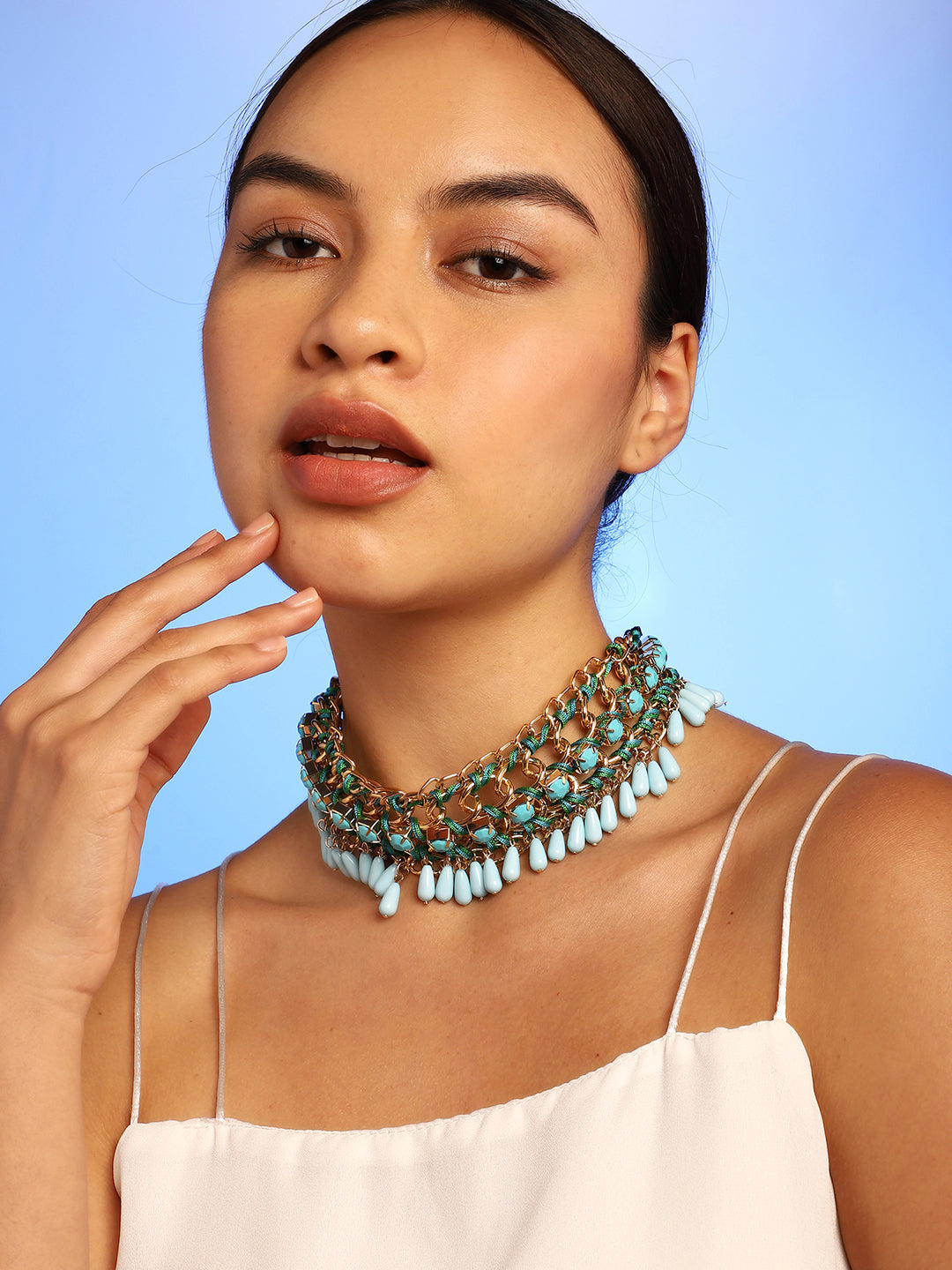 Blue Statement Choker