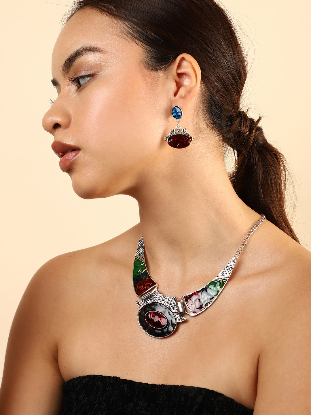 Multi Colour Statement Jewellery Set