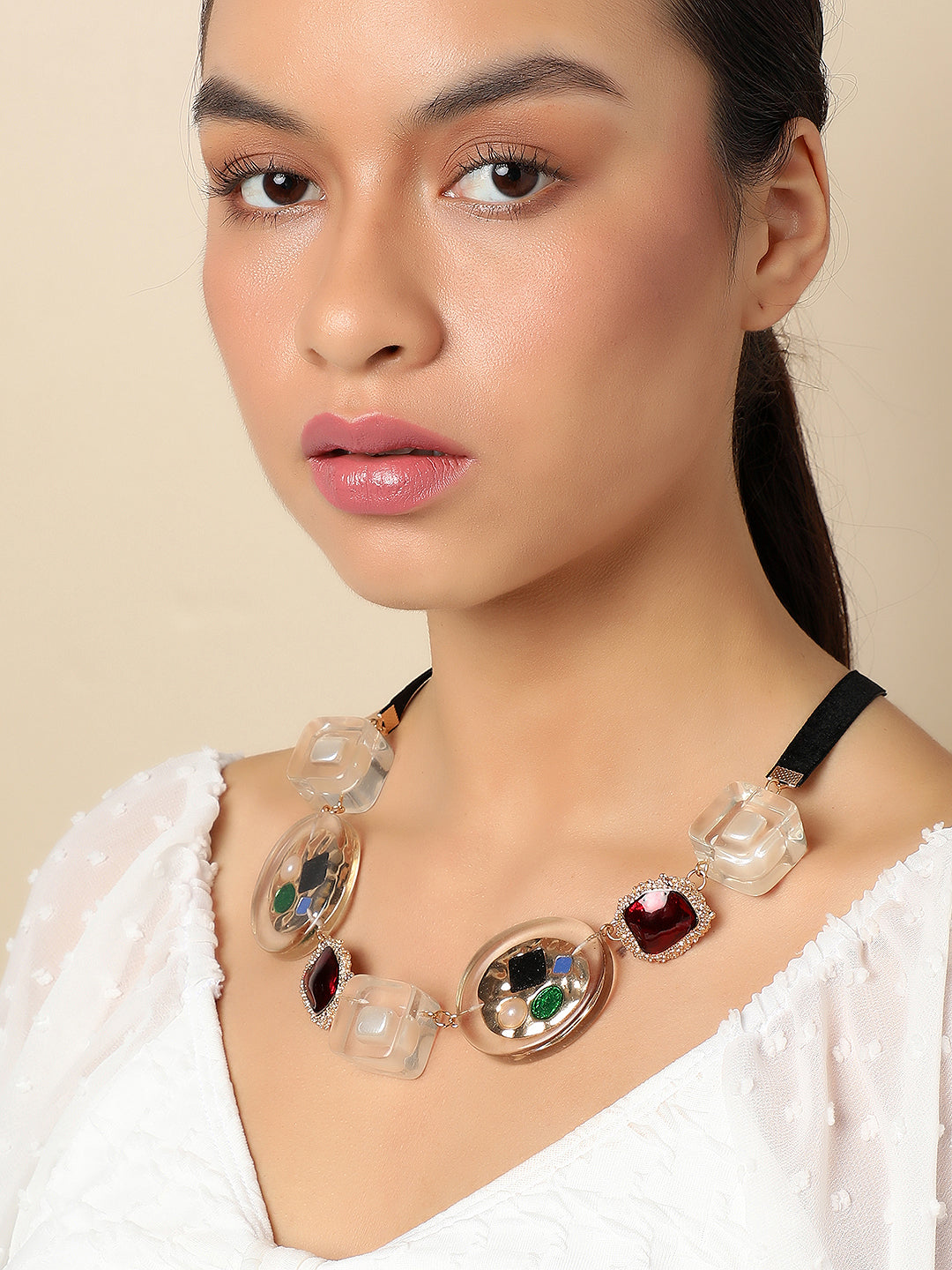 SOHI MULTICOLOUR STATEMENT NECKLACE