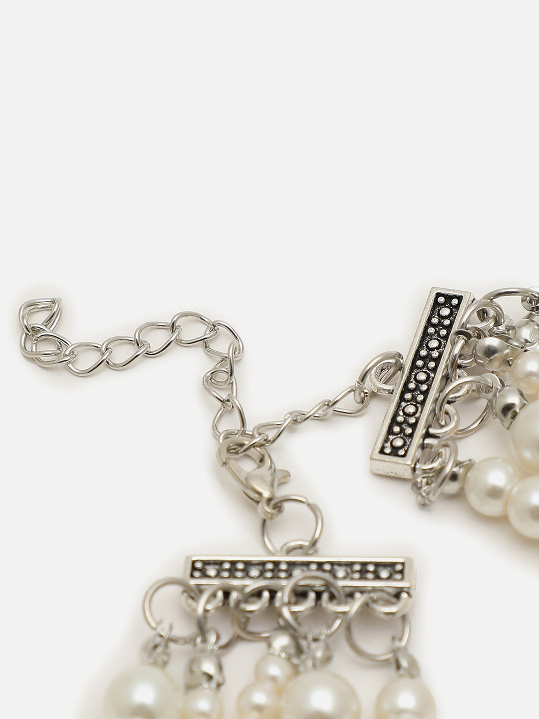 SOHI WHITE PEARLS LAYERED NECKLACE